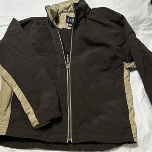 GAP Men's Black and Grey lined Windbreaker size Med